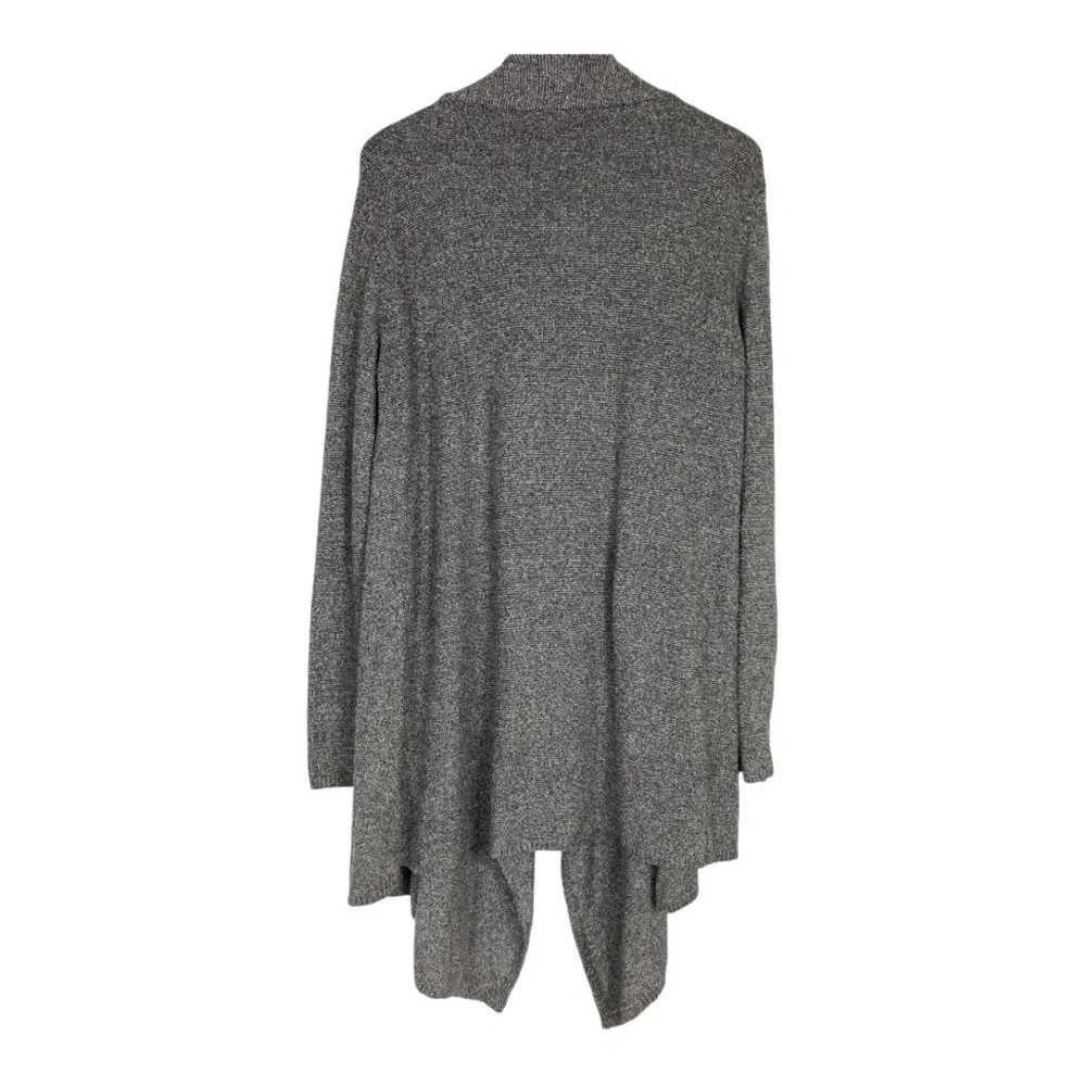 Barefoot Dreams Sz 1X Bamboo Chic Lite Asymmetrical Cardigan Wrap Brown/Taupe